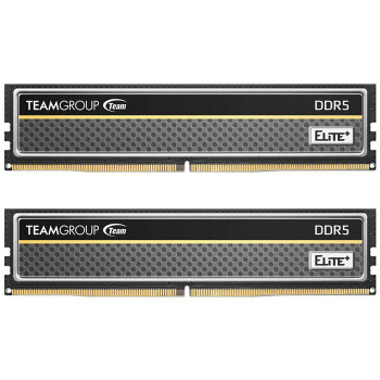 Team Elite Plus Black 16 GB (2x8GB) 5200 Mhz DDR5 CL42 U-DIMM RAM (TPBD516G5200HC42DC016)